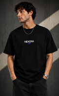 NEXORA //01 Graphic Oversized T-Shirt — Black