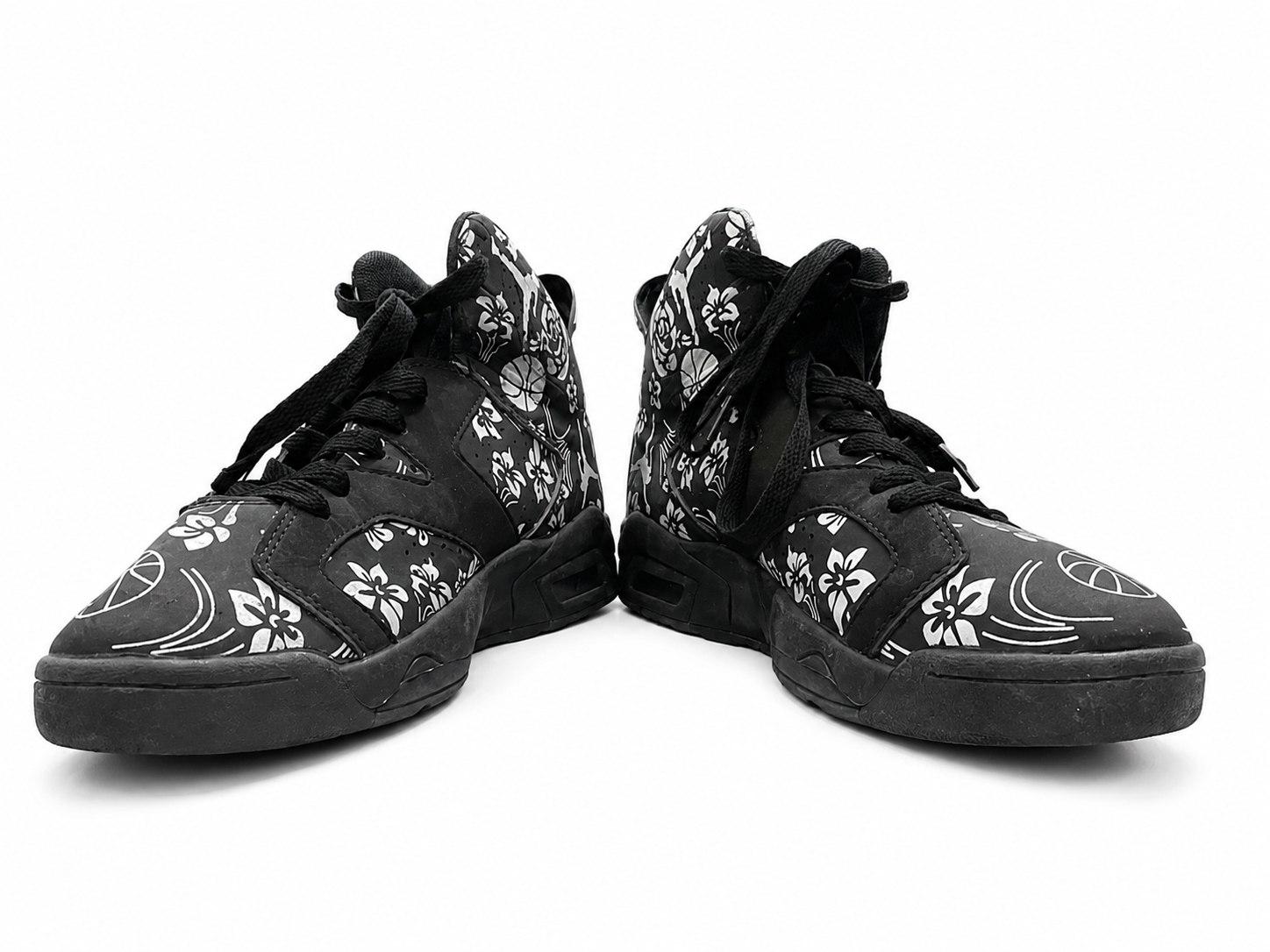 Noir Bloom High-Top Sneakers