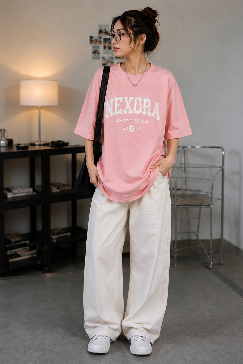 NEXORA Pink Oversized Tee