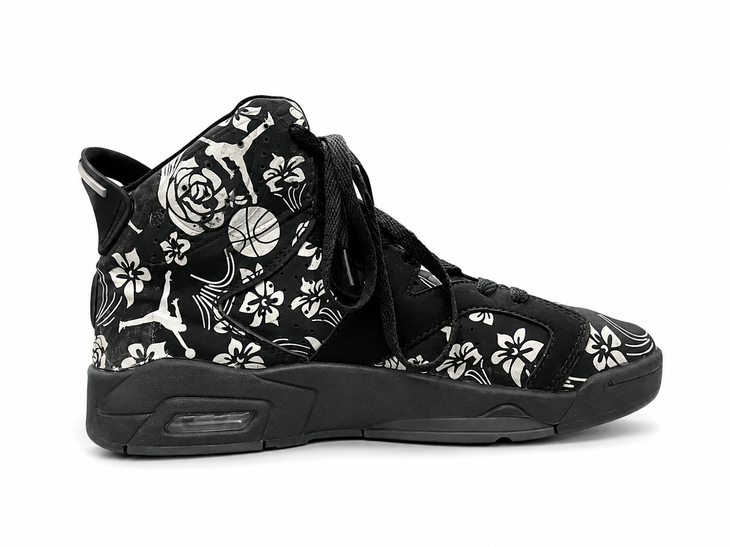 Noir Bloom High-Top Sneakers