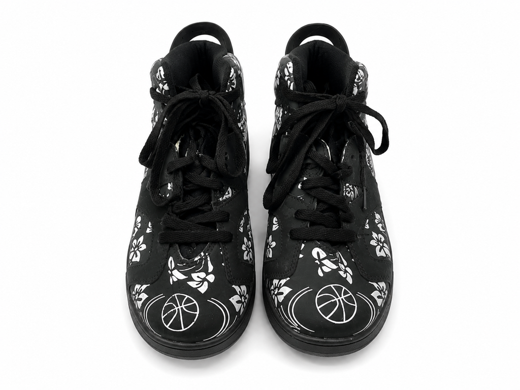 Noir Bloom High-Top Sneakers