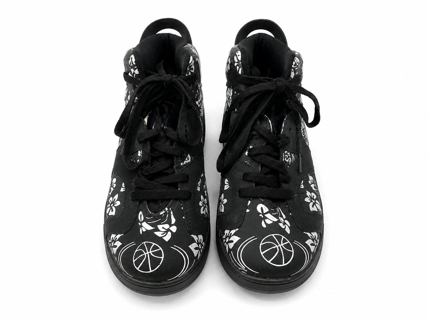 Noir Bloom High-Top Sneakers