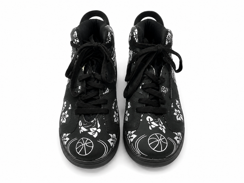 Noir Bloom High-Top Sneakers