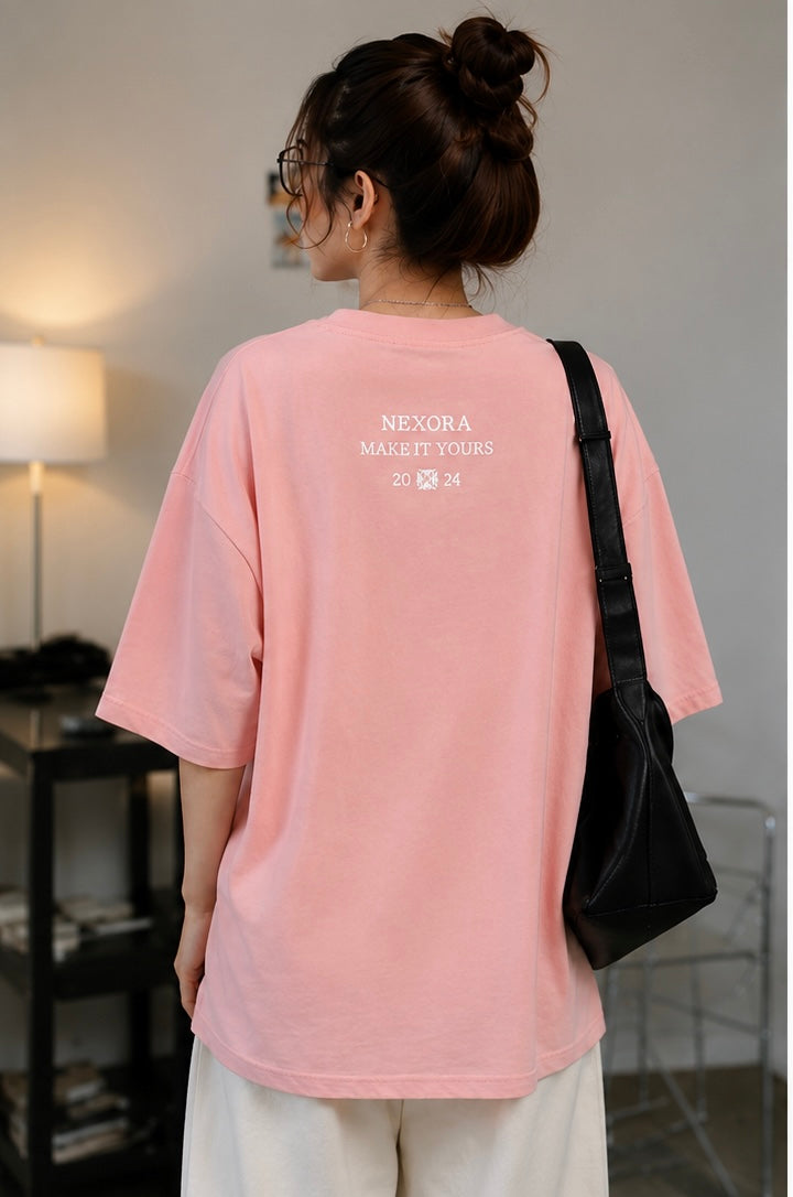NEXORA Pink Oversized Tee