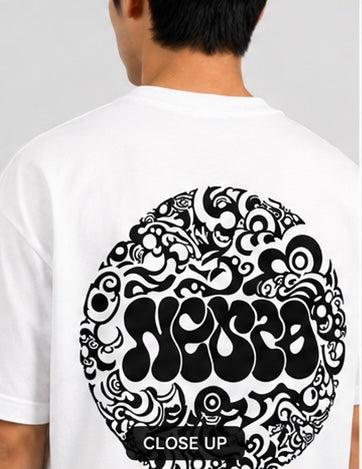 Premium Oversized White Graphic T-Shirt