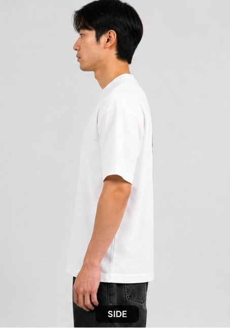 Premium Oversized White Graphic T-Shirt