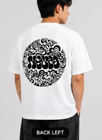 Premium Oversized White Graphic T-Shirt