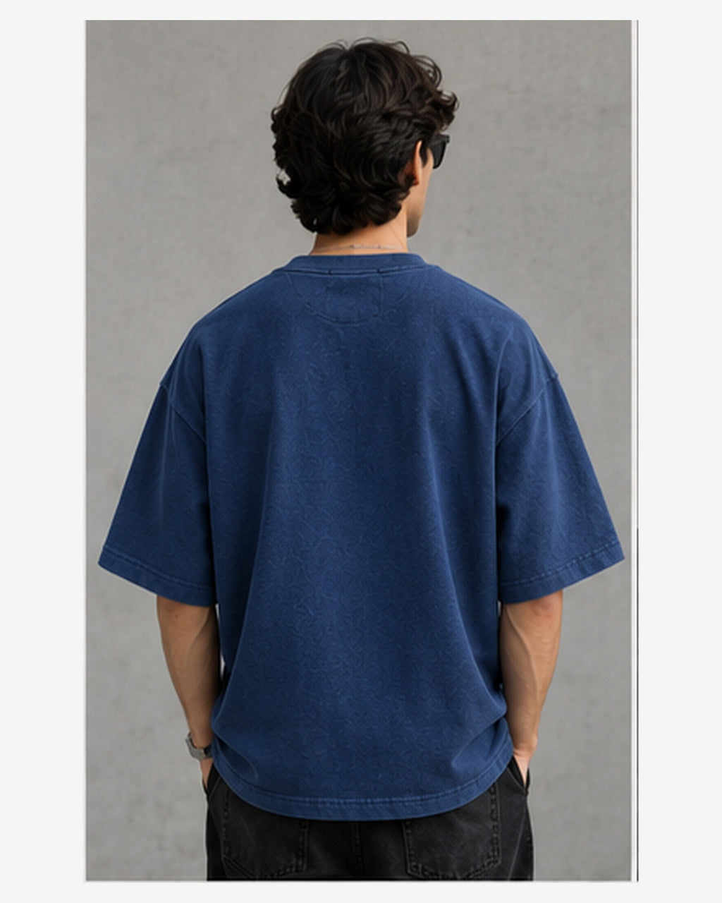 NEXORA Blue Urdu Oversized T-Shirt