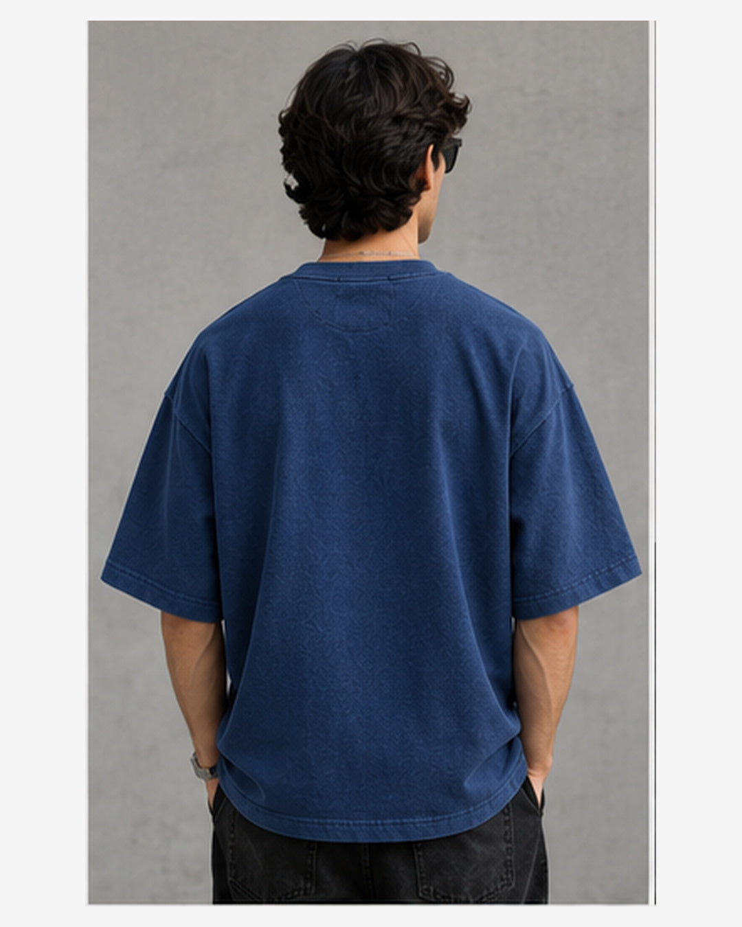 NEXORA Blue Urdu Oversized T-Shirt