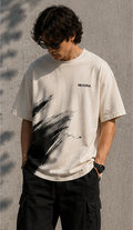 NEXORA Abstract Brush Oversized T-Shirt